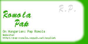 romola pap business card